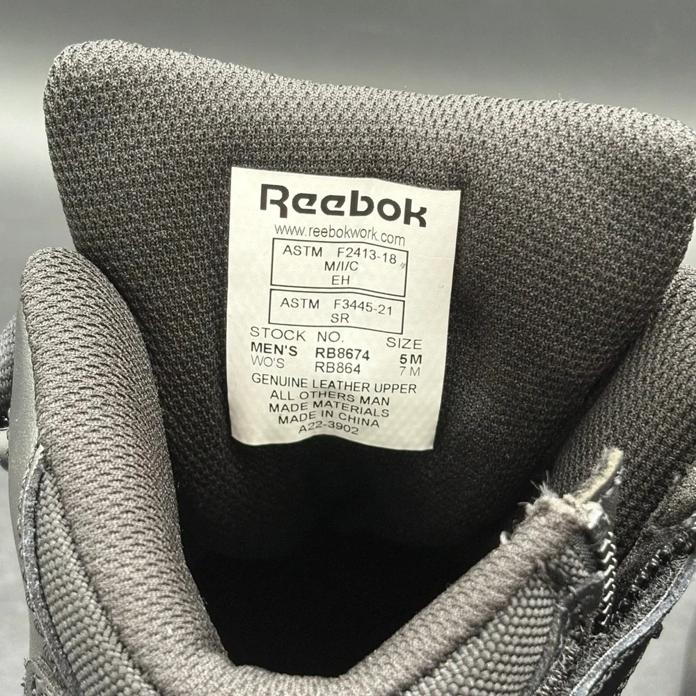 Reebok Work Rapid Response Black Composite Toe Tactical Boots Men 5 Women 7